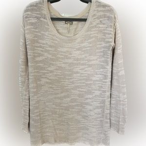 Long Fit Knit Pullover Sweater